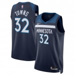 Maillot NBA Minnesota Timberwolves Karl Anthony Towns 32 Nike 2022-23 Icon Edition Navy Swingman - Homme